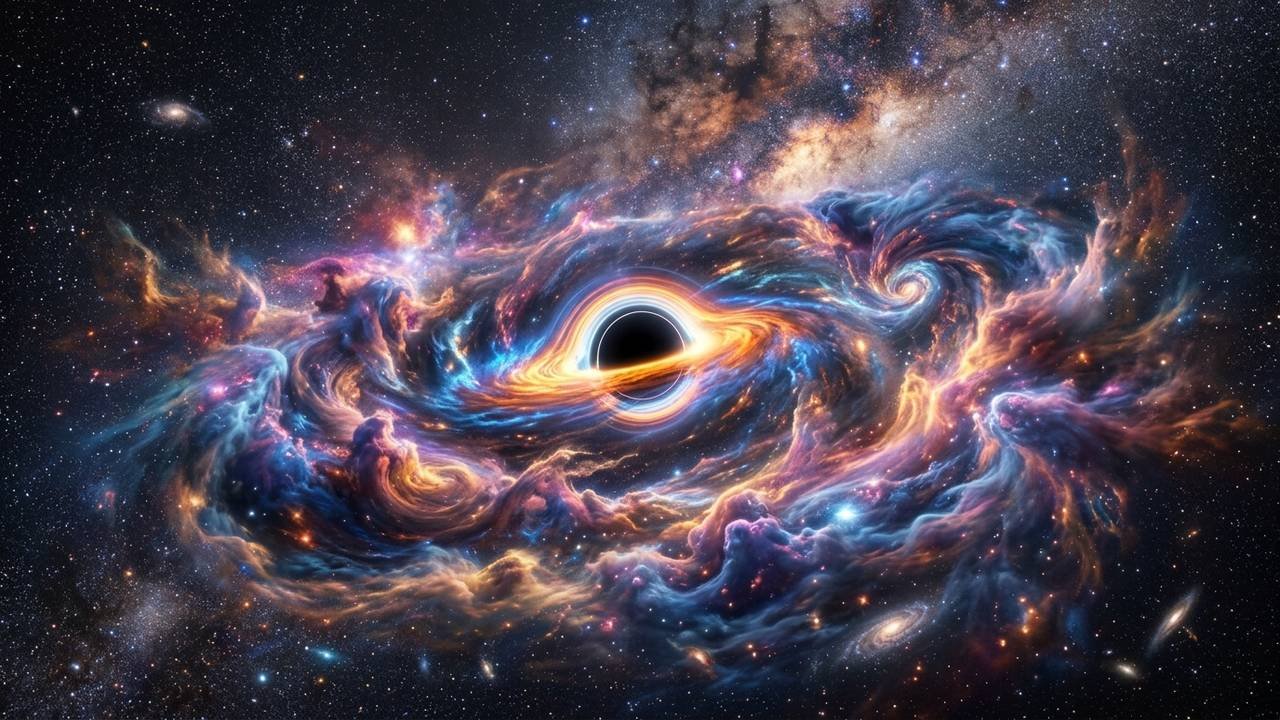 A descoberta astronômica que surpreendeu a ciência: a nuvem colossal no espaço que orbita um buraco negro e abriga 140 trilhões de oceanos da Terra