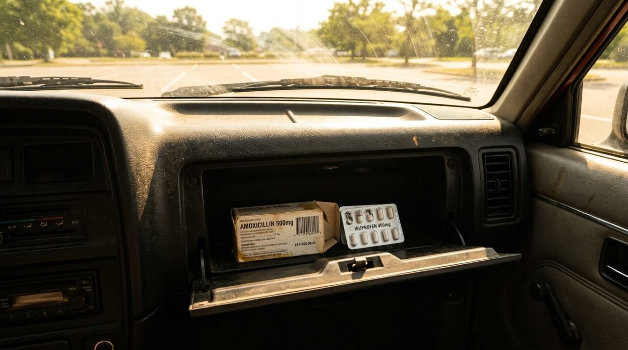 remédios no carro