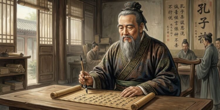 Nascido no estado de Lu durante um período de guerras sangrentas na China antiga, Confúcio viveu entre os séculos seis e cinco antes de Cristo