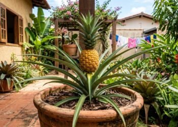 Plantar abacaxi pela coroa: como aproveitar o topo da fruta e cultivar uma nova planta no vaso de casa