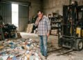 Dono de depósito de materiais de construção adquire empilhadeira seminova por R$ 58 mil em feirão de maquinários, o pistão hidráulico perde força na primeira semana e deixa uma carga de piso ceder de 3 metros de altura; o empresário cobra os danos materiais e a retífica do sistema