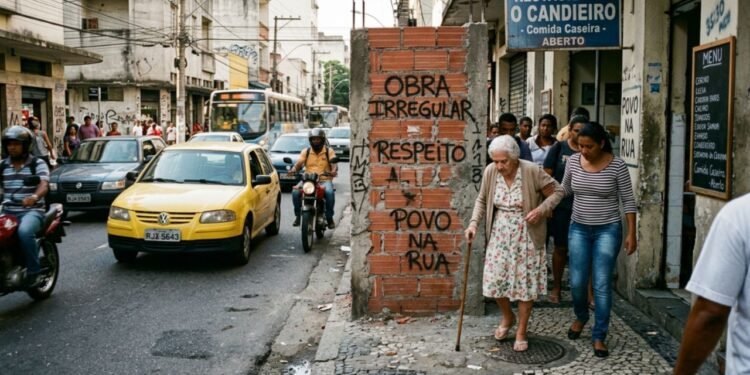 A diferença entre a obra erguida por Sérgio e um projeto de comunicação visual regularizado não está na beleza do acabamento, mas na localização da estrutura.