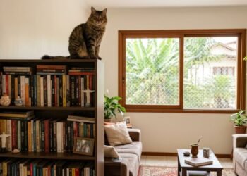 A verdadeira razão pela qual os gatos escolhem o alto dos móveis para descansar e acompanhar tudo ao redor