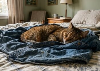 Se seu gato escolhe sua camisa em vez da própria cama, existe uma razão ligada ao cheiro que você deixa no tecido