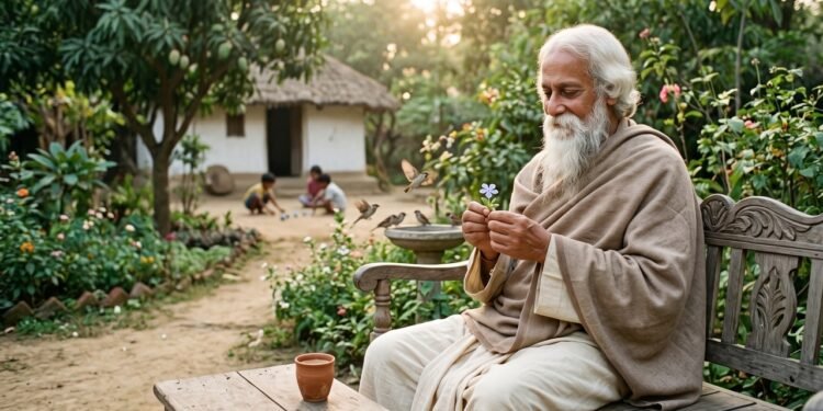Rabindranath Tagore, filósofo indiano: "Uma pessoa alcança a felicidade mais facilmente desfrutando das coisas simples do que buscando as extraordinárias."