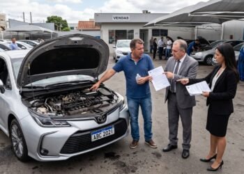 Comprador adquire sedã 2021 por R$ 82 mil em concessionária de usados e, após 45 dias, o motor funde por problema prévio na junta do cabeçote maquiado com aditivo temporário; agência alega que a garantia cobre "apenas motor e câmbio de 90 dias", mas tribunal aplica o Artigo 18 do CDC e obriga a substituição integral do motor ou devolução do valor pago
