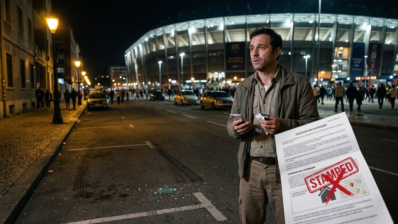 Motorista tem carro de R$ 95 mil furtado na rua enquanto assistia a um jogo de futebol; seguradora nega a indenização da apólice, alegando que o segurado marcou "garagem fechada no trabalho" e o furto ocorreu em horário de lazer; tribunal condena a seguradora ao pagamento integral da tabela FIPE com base na Súmula 610 do STJ, fundamentando que a mudança eventual de rota não configura agravamento intencional do risco