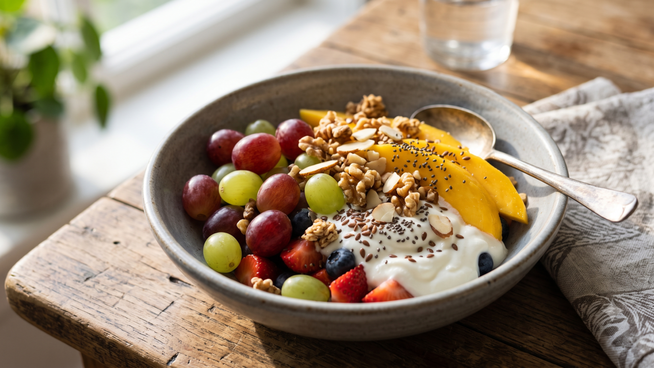 Os acompanhamentos que endocrinologistas escolhem com frutas para controlar melhor o açúcar — um deles ajuda a desacelerar a absorção