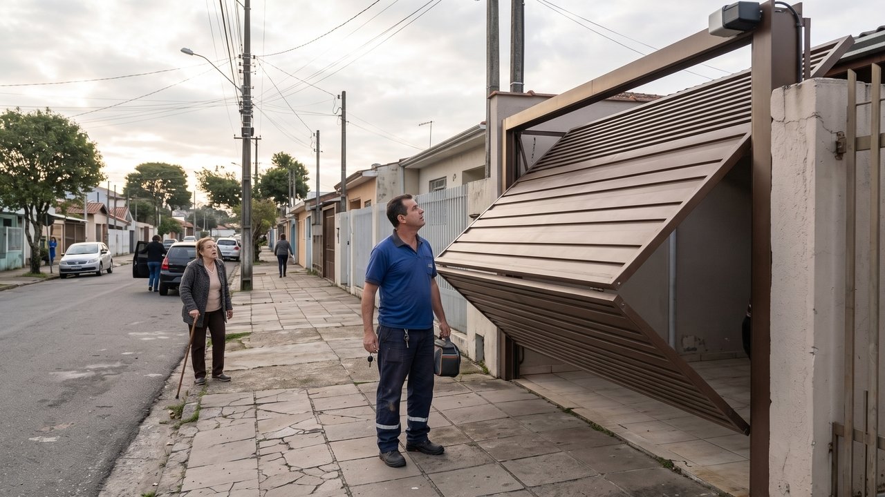 Morador instala portão eletrônico que avança sobre a calçada ao abrir e recebe 30 dias para corrigir o mecanismo; em São Paulo, a multa pode ser reaplicada a cada mês