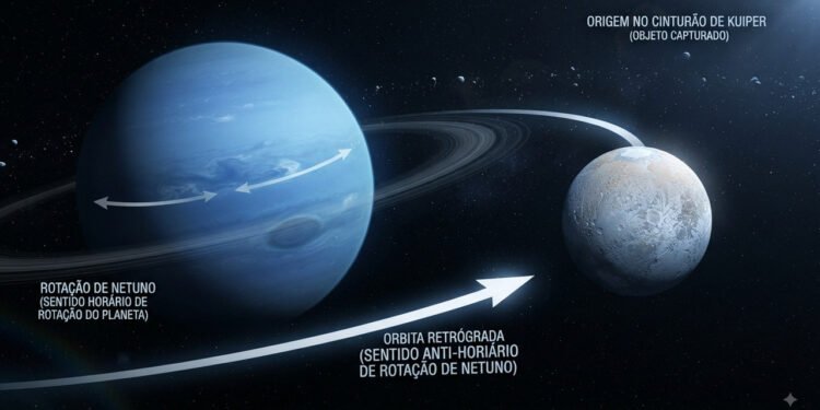 A bizarra órbita reversa de Tritão ao redor de Netuno que desafia a ciência e redefine a história do nosso Sistema Solar