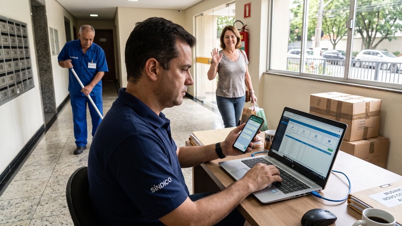 Síndico isento de taxa condominial aluga o próprio apartamento para terceiros, se muda para outro bairro continuando a gestão do prédio por WhatsApp e acaba destituído e processado em R$ 24 mil pelos moradores por manter a isenção financeira de forma irregular.