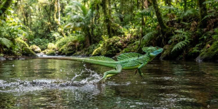 O lagarto que corre sobre a água sem afundar intriga especialistas em natureza há décadas