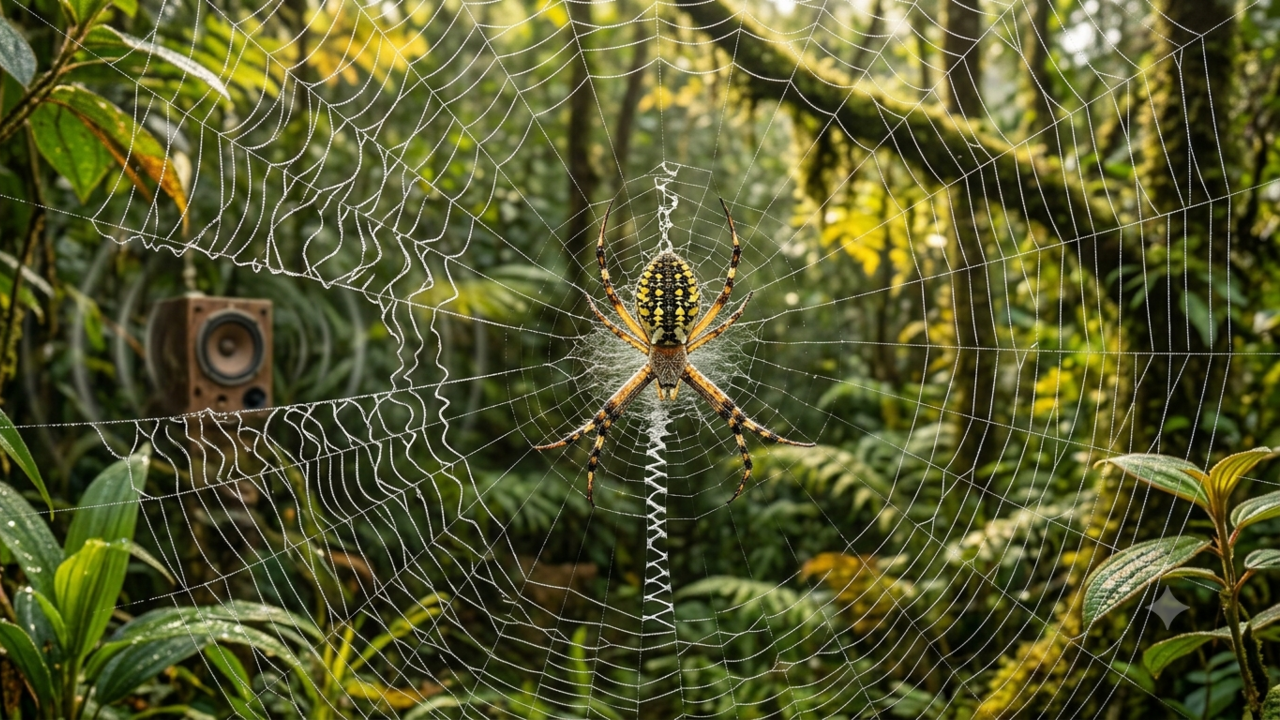 aranhas ouvem pela teia
