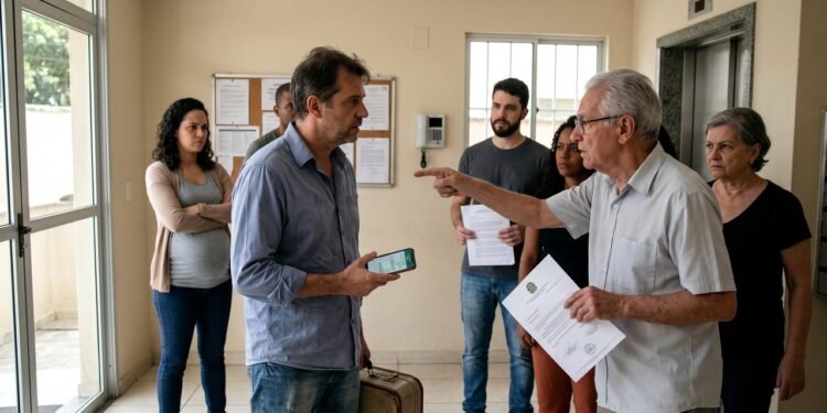 Síndico isento de taxa condominial aluga o próprio apartamento para terceiros, se muda para outro bairro continuando a gestão do prédio por WhatsApp e acaba destituído e processado em R$ 24 mil pelos moradores por manter a isenção financeira de forma irregular.