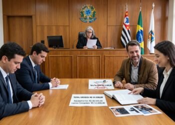 Um fotógrafo tem sua mala extraviada em uma conexão de voo e a companhia aérea tenta limitar a indenização a um teto tarifário padrão de R$ 5.000. Como a mala continha equipamentos de trabalho, a Justiça afasta esse teto, aplica o Código de Defesa do Consumidor e obriga a empresa a pagar o valor real de tudo o que foi perdido, além de lucros cessantes.