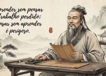 Pensamento do dia de Confúcio: “Aprender sem pensar é trabalho perdido; pensar sem aprender é perigoso”, essa reflexão explica sobre aprender e pensar revela um erro que muitas pessoas cometem