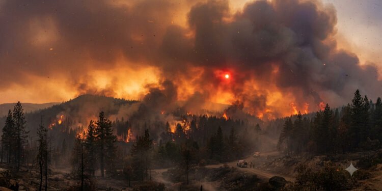 Pesquisadores descobrem como o carbono marrom influencia o céu alaranjado dos incêndios