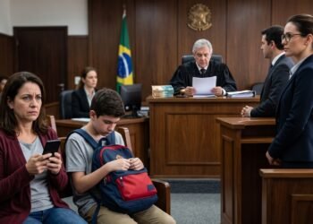 Mãe insatisfeita com o desempenho escolar do filho envia um áudio no grupo da classe chamando a professora de "desequilibrada e incompetente". O áudio vaza, a professora processa a mãe e o tribunal fixa indenização de R$ 8.000, cravando que grupos de WhatsApp não são território sem lei e ofender alguém ali configura difamação pública. 