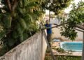 Galhos da árvore gigante do terreno ao lado invadem a piscina e entopem a calha da casa vizinha, e o morador descobre que o Código Civil permite que ele corte tudo o que ultrapassar a linha do muro sem precisar da autorização do dono da planta.