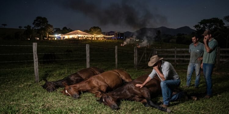 Um sítio alugado para festas promove um show pirotécnico extremamente barulhento. O pânico causado pelo barulho faz com que três cavalos de raça da fazenda vizinha (avaliados em R$ 150 mil) morram de parada cardíaca. O proprietário do sítio é obrigado a ressarcir o valor total dos animais por abuso do direito de vizinhança.