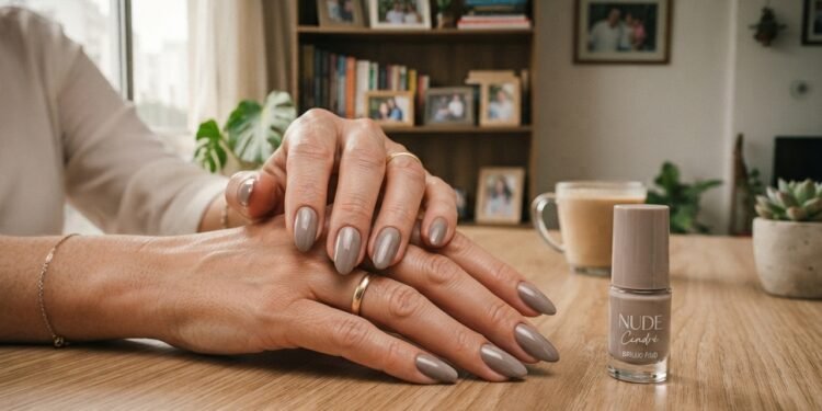 Helena trocou o nude clássico pelo acinzentado nas unhas e o resultado ficou mais elegante do que ela esperava