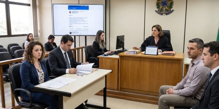Mulher expõe o ex-namorado em um grupo de bairro no Facebook com 50 mil membros, publicando fotos dele e o chamando de "caloteiro" por causa de uma dívida informal de R$ 600 nunca cobrada judicialmente; o ex-parceiro processa a autora da postagem; o juiz determina a exclusão imediata da publicação e a condena ao pagamento de R$ 5.000 por difamação, ressaltando que a cobrança de dívidas não pode expor o inadimplente ao ridículo