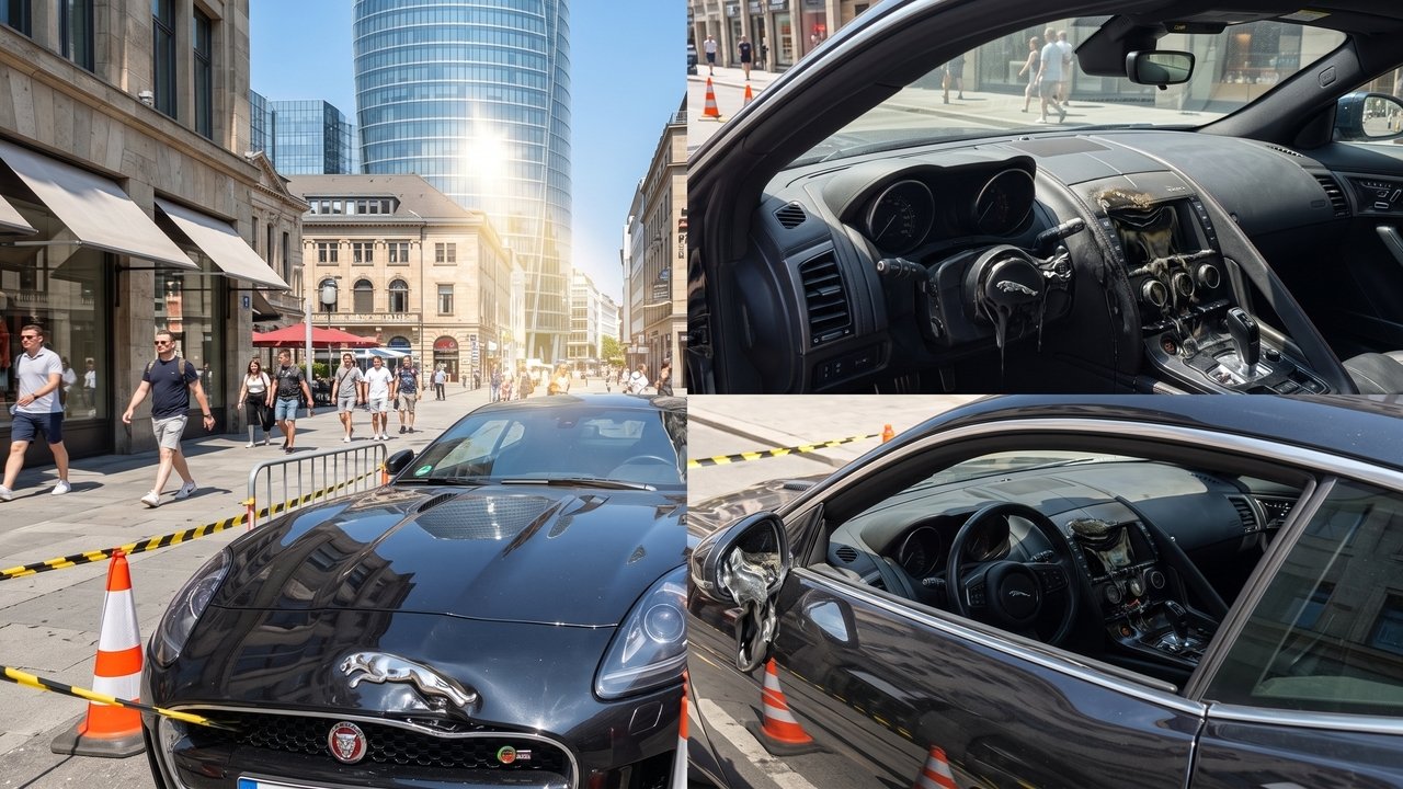 Fachada de vidro concentra luz do sol por cerca de 2 horas por dia e deforma partes de um Jaguar estacionado na rua; três vagas acabam interditadas