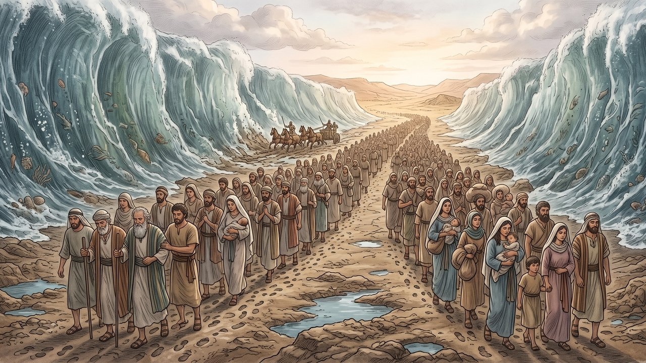 Moisés ficou diante do mar sem saber como seguir, mas Deus disse: “Diga aos filhos de Israel que marchem” — Êxodo 14:13-16
