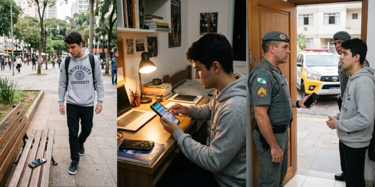 Uma pessoa encontra um celular de última geração esquecido no banco da praça, leva para casa, formata o aparelho e começa a usar. A polícia rastreia o celular e a pessoa responde criminalmente. Pela lei, quem acha um objeto perdido tem 15 dias para devolvê-lo ao dono ou entregá-lo à autoridade; caso contrário, comete o crime de apropriação de coisa achada