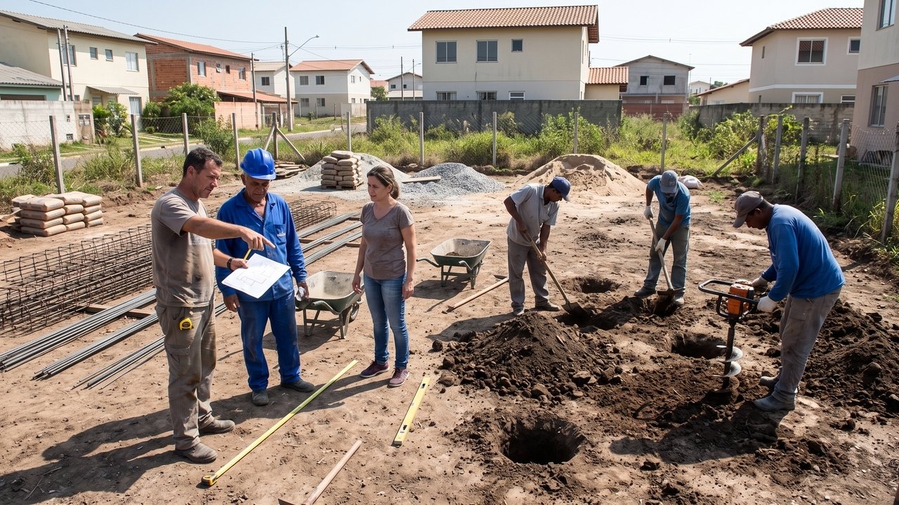 Escavações para tubulões deslocaram terra e abalaram a casa vizinha; sem estudo de viabilidade nem indicação de responsáveis técnicos, o casal foi condenado a pagar R$ 62.488,32 por danos materiais e R$ 5 mil por danos morais