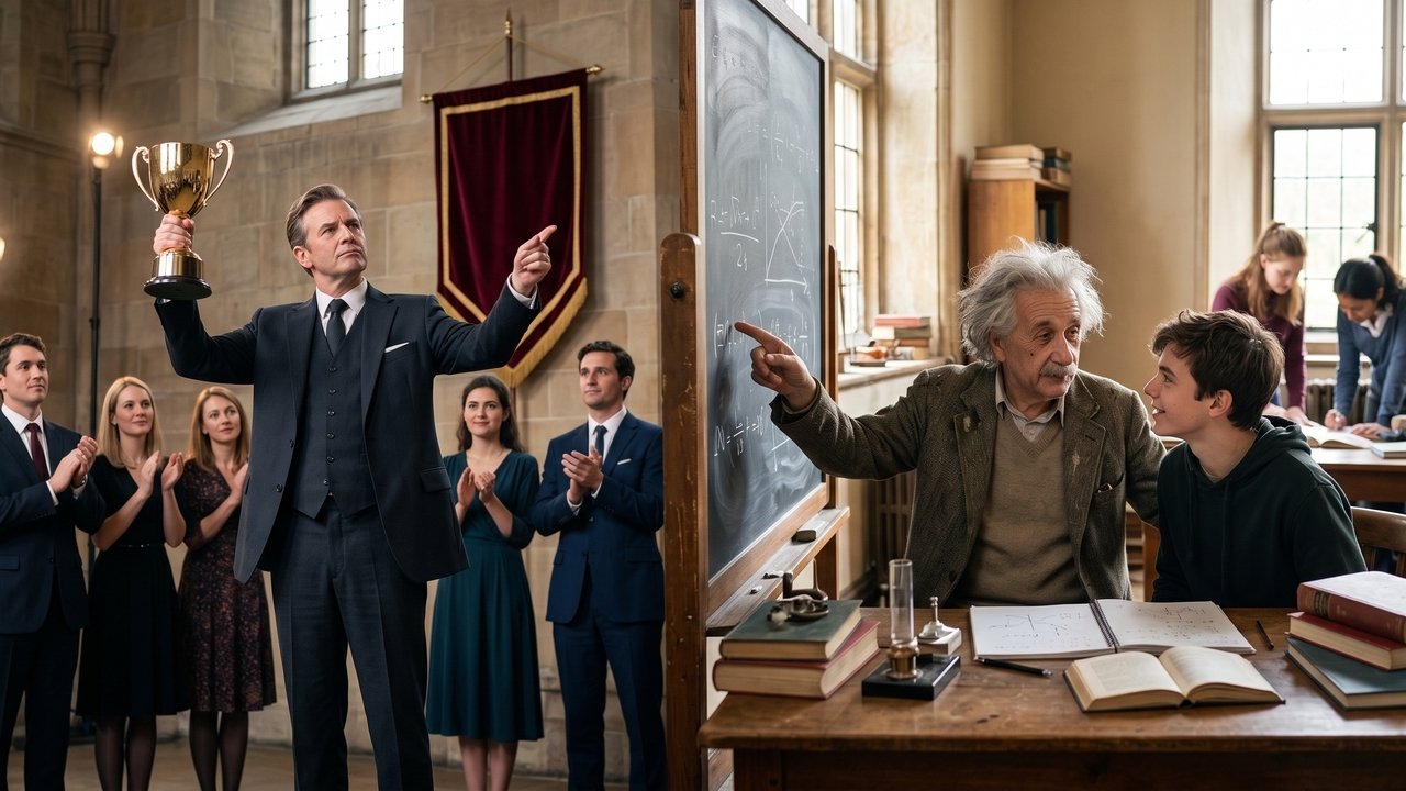 Albert Einstein sobre como alcançar o sucesso: "Não tente se tornar um homem de sucesso, tente se tornar um homem de valor."