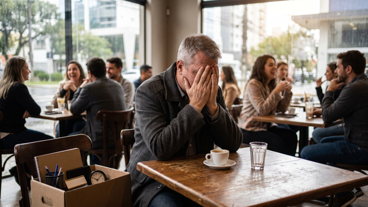 Muita gente não percebe que quem perdeu o emprego na vida adulta está vivendo dois constrangimentos ao mesmo tempo, o de parecer que fracassou e o de precisar reconstruir a própria identidade profissional