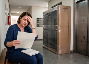 Uma consumidora adquiriu um sofá retrátil de 2,40 metros por R$ 5.200 em loja física, descobre na entrega que o móvel não passa pelo elevador do prédio e o estabelecimento exige R$ 1.300 de taxa de retenção para cancelar a venda; o PROCON notifica a empresa com base no Artigo 6º do CDC