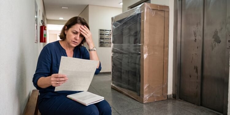 Uma consumidora adquiriu um sofá retrátil de 2,40 metros por R$ 5.200 em loja física, descobre na entrega que o móvel não passa pelo elevador do prédio e o estabelecimento exige R$ 1.300 de taxa de retenção para cancelar a venda; o PROCON notifica a empresa com base no Artigo 6º do CDC