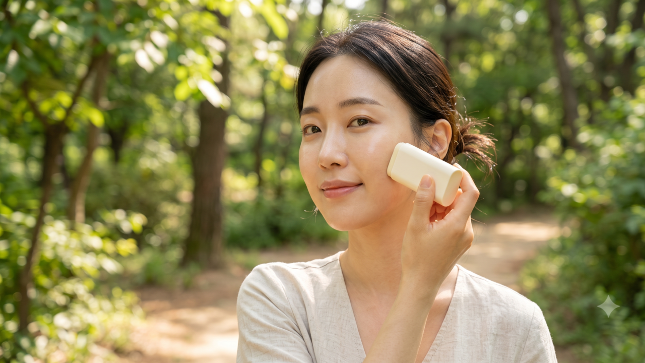 O protetor solar em bastão cosmético coreano que varre a audiência e é perfeito para reaplicar o SPF em qualquer lugar