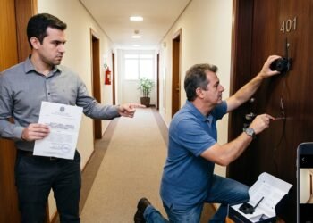 Morador substitui o "olho mágico" da porta por uma microcâmera conectada ao Wi-Fi para monitorar entregas, o aparelho capta áudios e imagens do corredor inteiro e o vizinho da frente consegue na Justiça a retirada do equipamento e indenização de R$ 5 mil por invasão de privacidade.