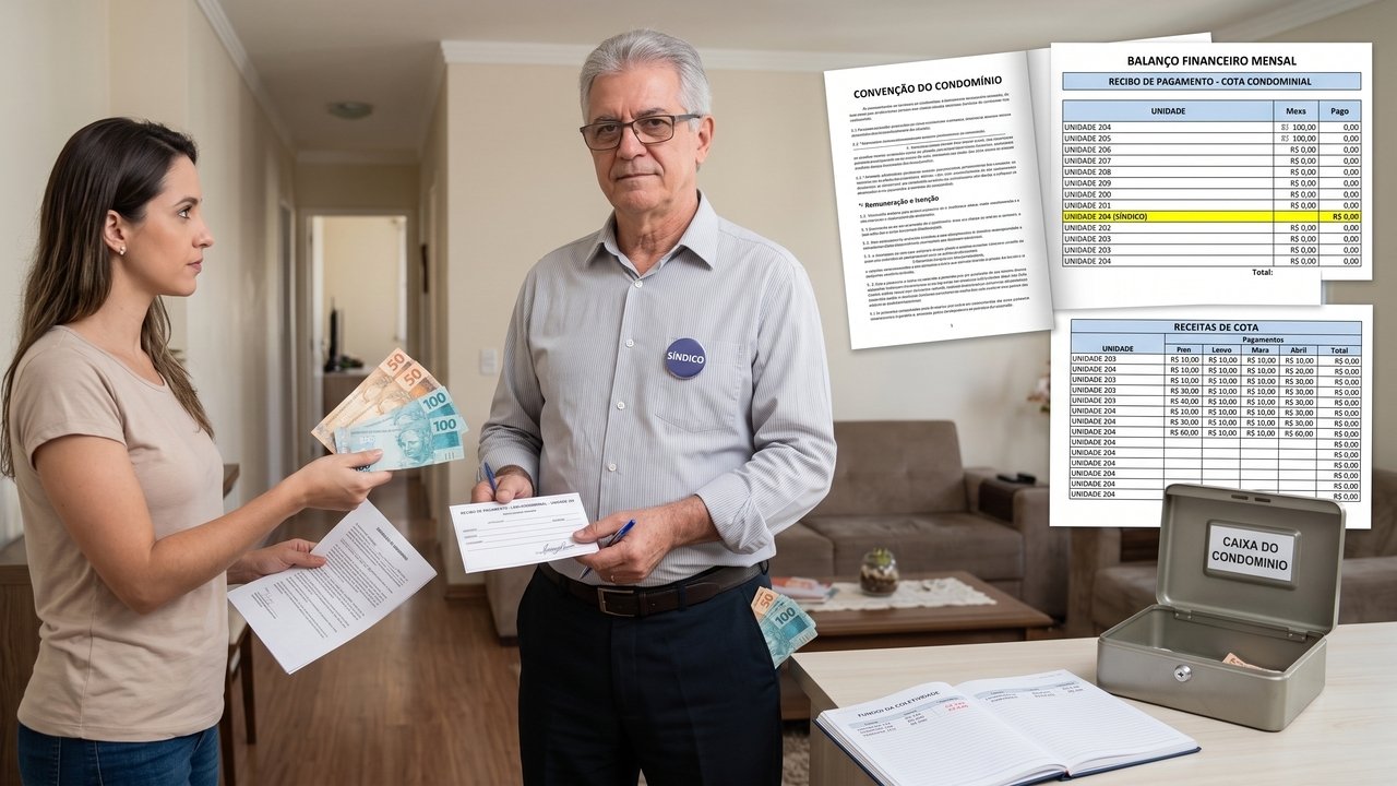 Síndico isento de taxa condominial aluga o próprio apartamento para terceiros, se muda para outro bairro continuando a gestão do prédio por WhatsApp e acaba destituído e processado em R$ 24 mil pelos moradores por manter a isenção financeira de forma irregular.