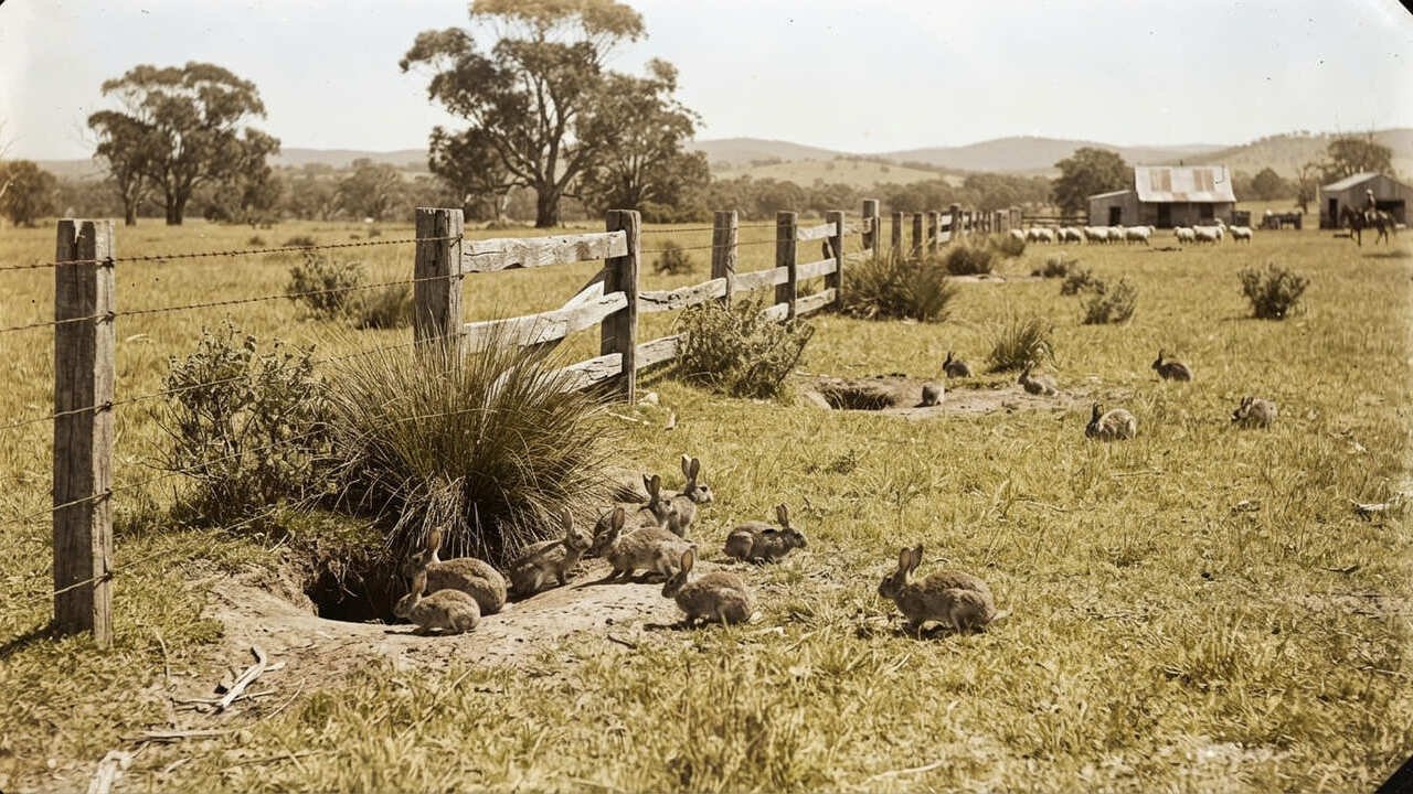 coelhos na Austrália