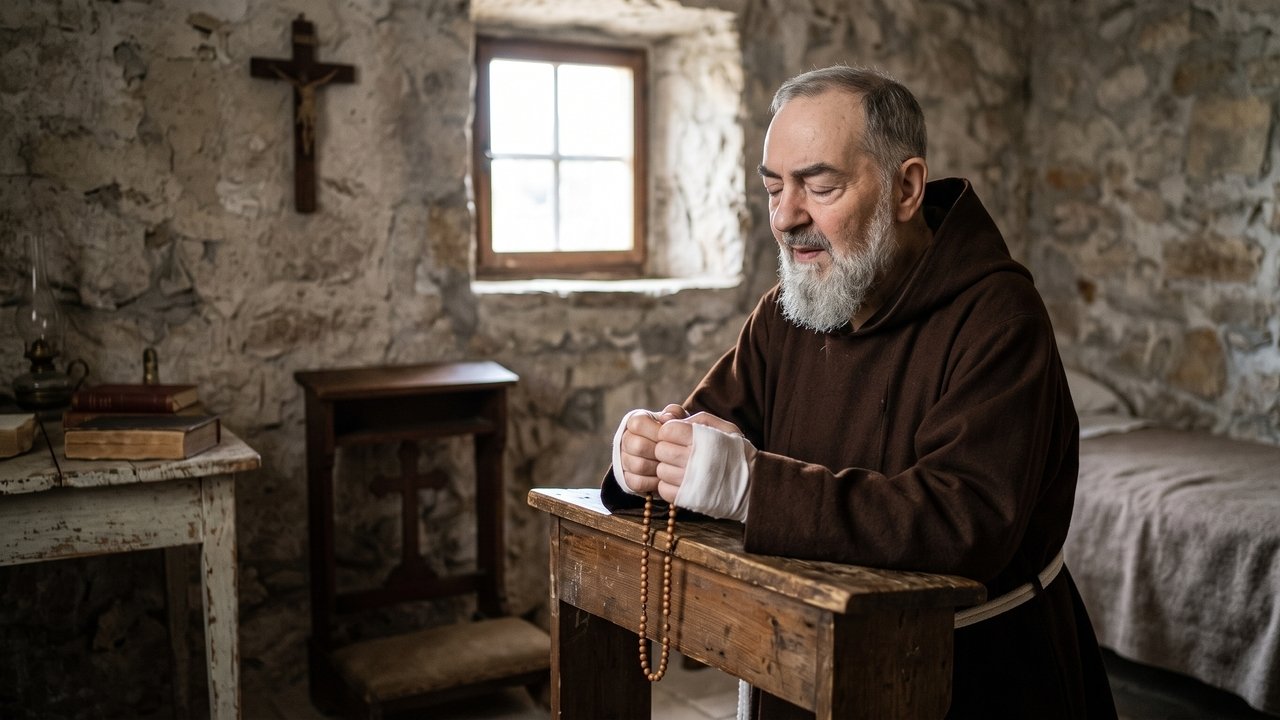 Padre Pio, sacerdote italiano: “Reze, tenha esperança e não se preocupe; a preocupação não serve para nada.”