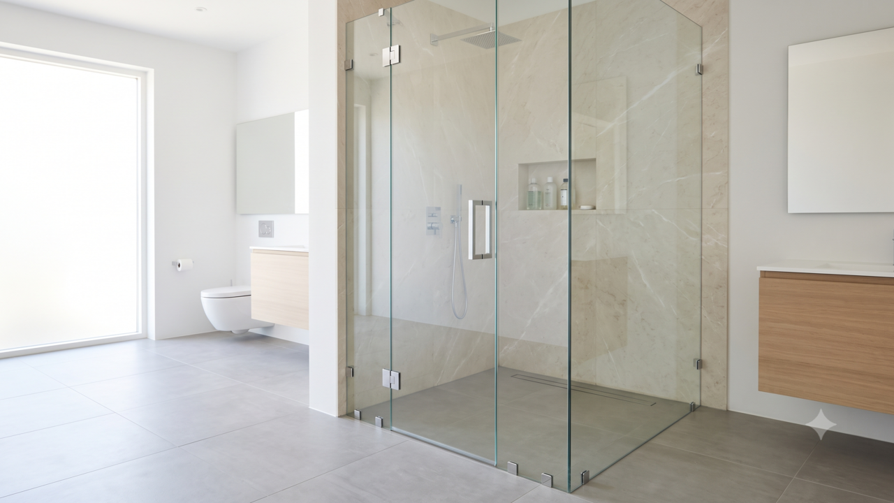Os designers de interiores concordam: o box com moldura deixará de ser instalado em 2026 e o modelo sem perfis começará a ser usado