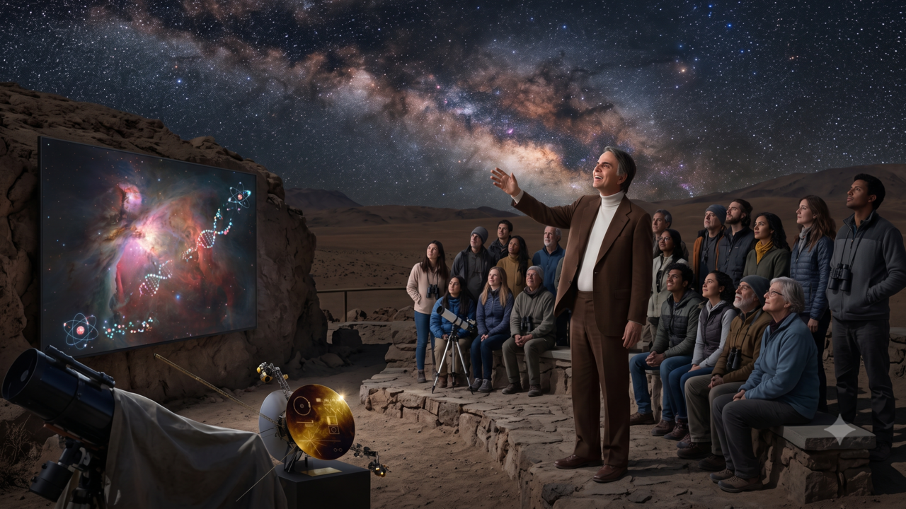 Carl Sagan, astrônomo, disse: “Somos uma forma de o cosmos conhecer a si mesmo”