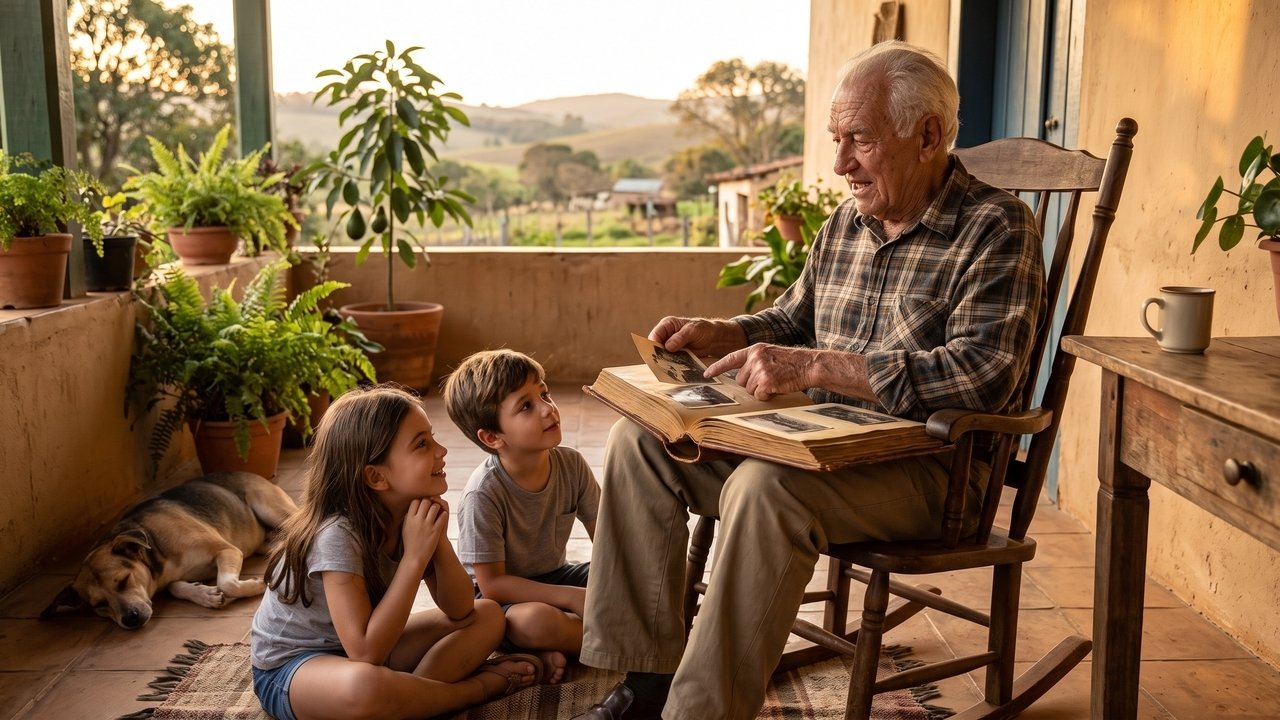 A psicologia diz que quando pessoas com mais de 70 anos começam a contar histórias antigas aos filhos e netos, não estão simplesmente vivendo do passado; chegaram a uma etapa em que transmitir experiências importa mais do que guardá-las para si
