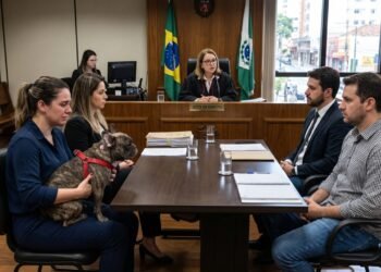 Casal se divorcia após 8 anos e disputa a posse de cão da raça Bulldog Francês, que necessita de medicação contínua e tratamento dermatológico de R$ 1.200 mensais; o ex-marido recusa qualquer custeio após sair de casa; Justiça fixa guarda compartilhada alternada por quinzena e arbitra obrigação de alimentos compensatórios para custeio de 50% das despesas veterinárias sob pena de execução