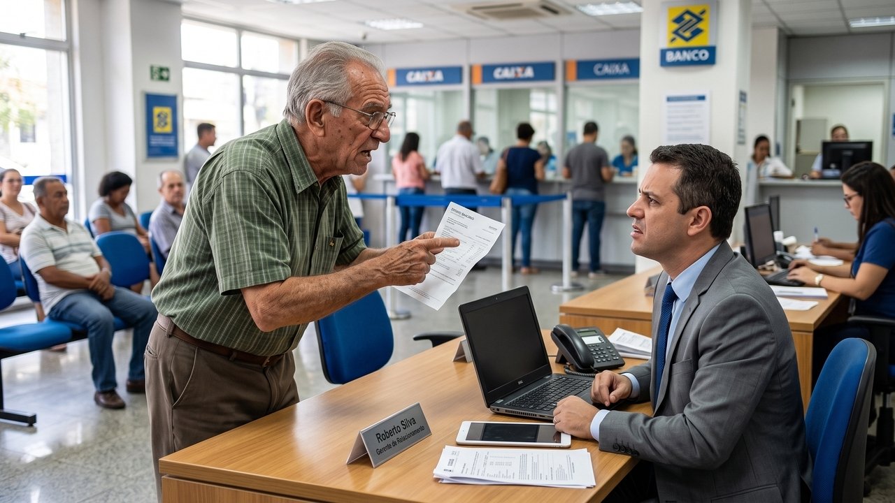 Aposentado de 68 anos descobre desconto mensal de R$ 480 direto no benefício do INSS referente a empréstimo de R$ 16 mil que nunca contratou; banco não apresenta contrato físico assinado nem biometria facial válida; Justiça declara a nulidade do contrato, determina a devolução em dobro dos valores descontados (Artigo 42 do CDC) e fixa R$ 15 mil por danos morais.