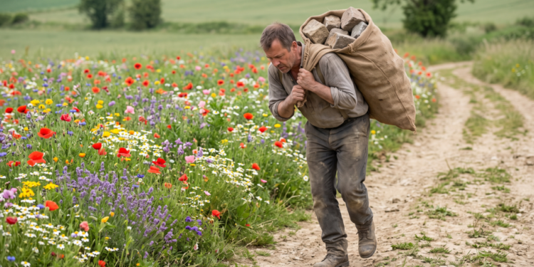 Provérbio do dia: "Quem carrega pedras do passado não encontra espaço para colher flores no presente.”