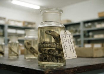 Em 1982, uma cobra do Zimbábue foi guardada em um frasco de museu. 41 anos depois, cientistas recuperaram seu DNA e descobriram uma espécie que pode já ter desaparecido