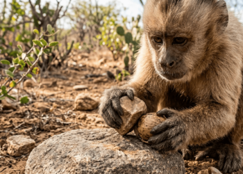 Macaco-prego-loiro surpreende pesquisadores ao usar pedras como ferramentas na Caatinga: cientistas investigam o que essa descoberta revela sobre a evolução do comportamento inteligente dos primatas silvestres do bioma brasileiro