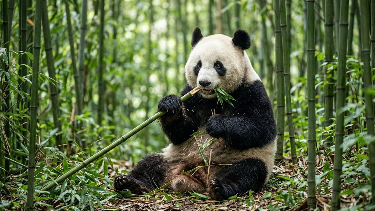 A dieta inacreditável do panda-gigante que surpreendeu os biólogos e revela por que o urso precisa comer 14 quilos de bambu todos os dias
