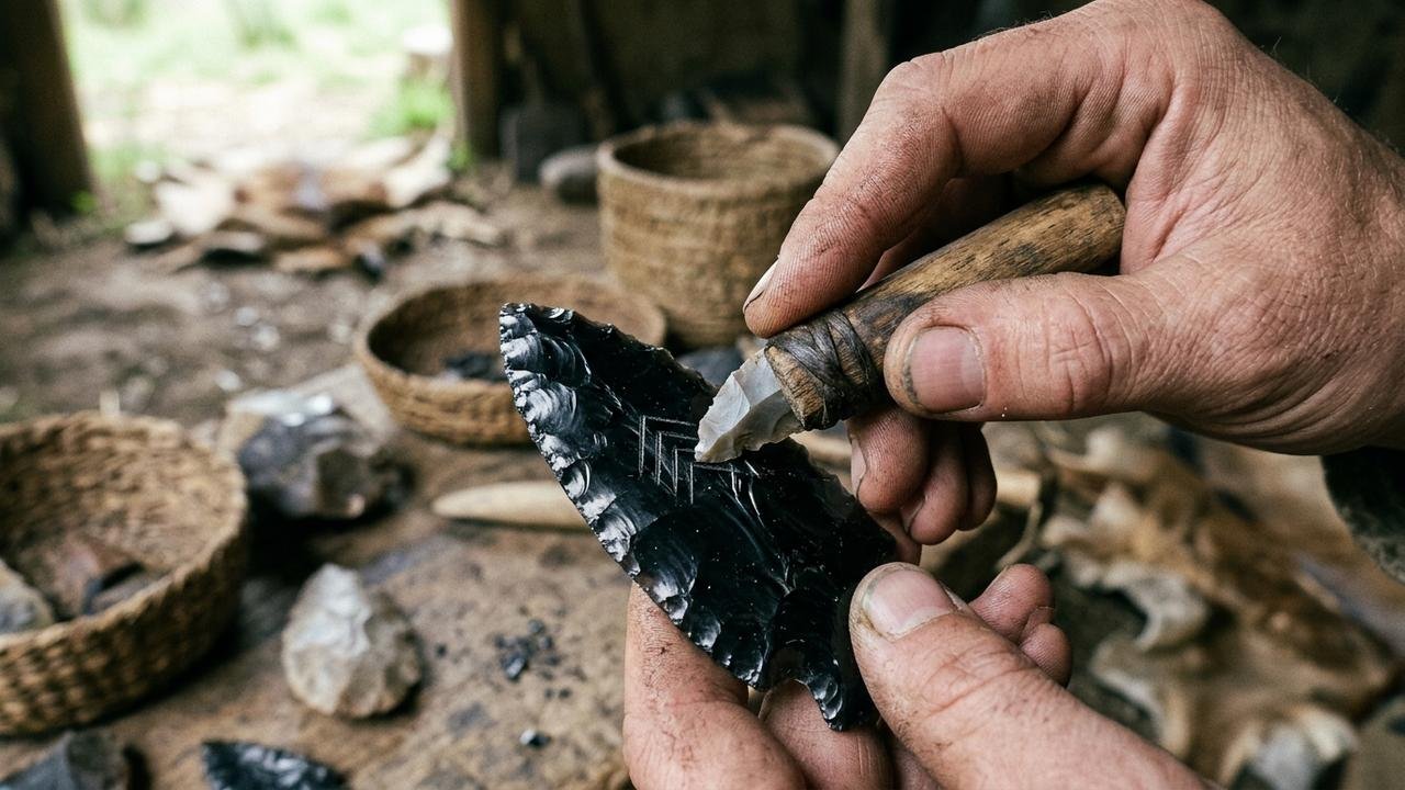 pontas de obsidiana