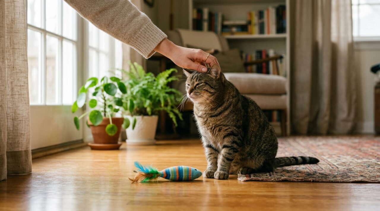 gatos trazem brinquedos